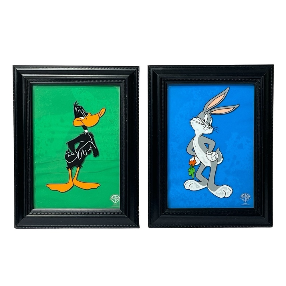 Daffy Duck and‎ Bugs Bunny Sericel Looney Tunes Warner Brothers Art Animation
